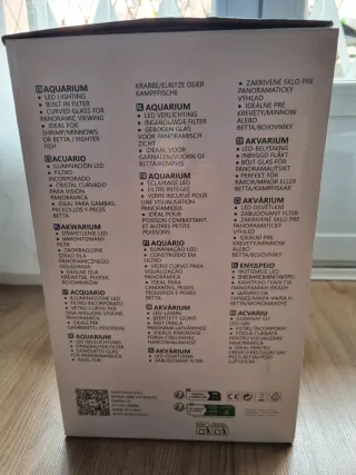 Acuario/pecera 7L con iluminación LED