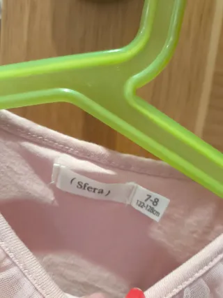 Camisa rosa con cuello de tul 7 años Sfera