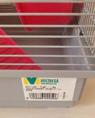 Jaula Hámster Accesorios Rosa y Transparente