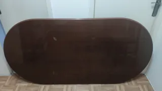 Mesa de comedor extensible de madera