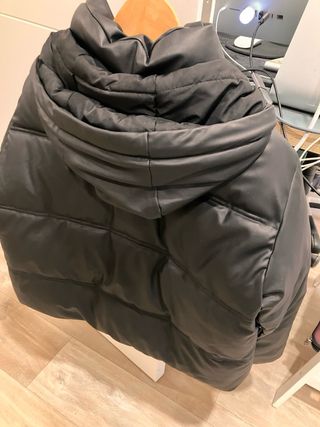 Chaqueta Polipiel Zara Negra Talla S.
