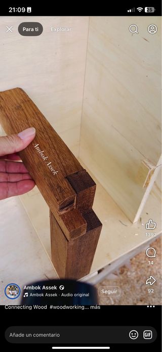 Canaleta ducha madera