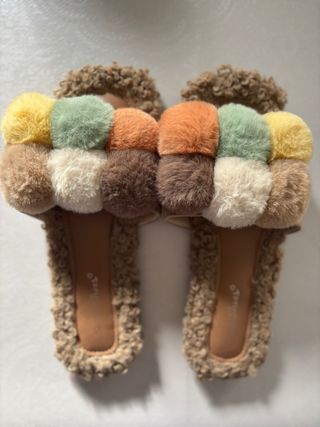 Zapatillas de casa mullidas multicolor