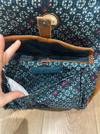 Mochila Roxy Estampada Marrón y Azul