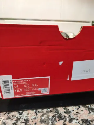 Zapatillas Nike Shox Air Ride 2 Negras Rojas 48
