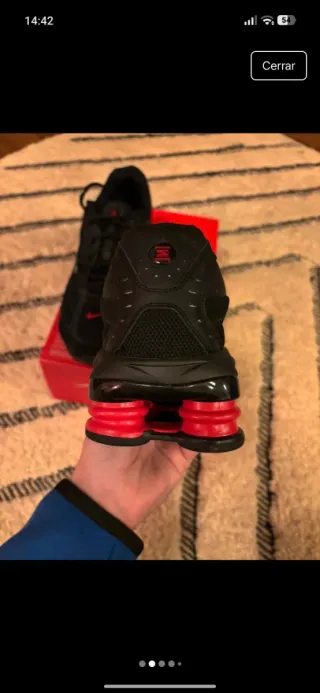 Zapatillas Nike Shox Air Ride 2 Negras Rojas 48