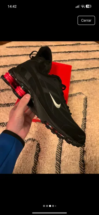 Zapatillas Nike Shox Air Ride 2 Negras Rojas 48