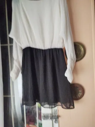 Vestido blanco y negro