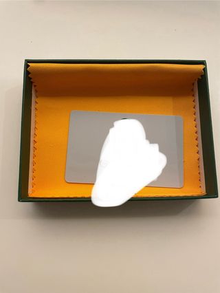 Portacarte verde con scatola