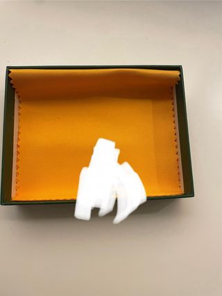 Portacarte verde con scatola