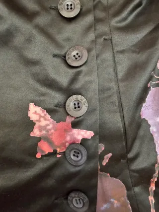 Abrigo Gabardina negra DESIGUAL