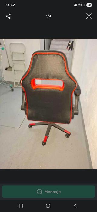 Silla Gaming Negra y Roja