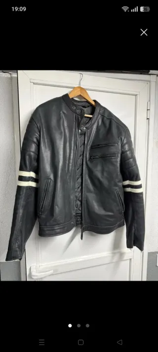 Chaqueta Moto Café Racer Negra