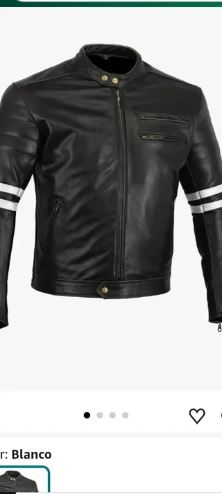 Chaqueta Moto Café Racer Negra