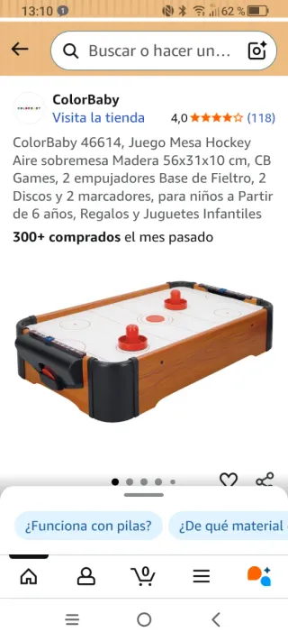 Mesa de Hockey Aire ColorBaby