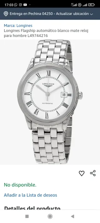 Longines Flagship Automático Blanco Mate para muje