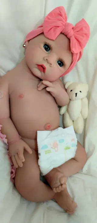 Bambola Reborn in Silicone Completa 51cm