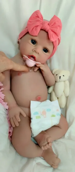 Bambola Reborn in Silicone Completa 51cm