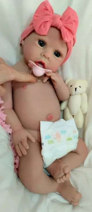 Bambola Reborn in Silicone Completa 51cm