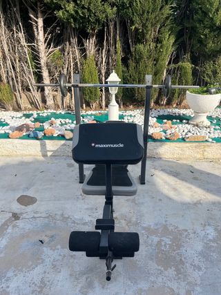 Press banca Maximuscle con barra