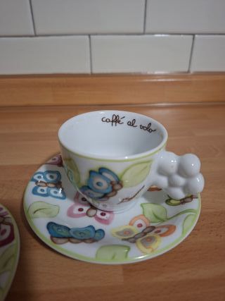 Set 2 Tazzine Caffè Thun linea Farfalle in festa