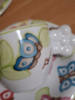 Set 2 Tazzine Caffè Thun linea Farfalle in festa