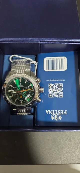 Reloj Festina Chronograph Verde Hombre