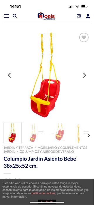 Asiento colgante jardín