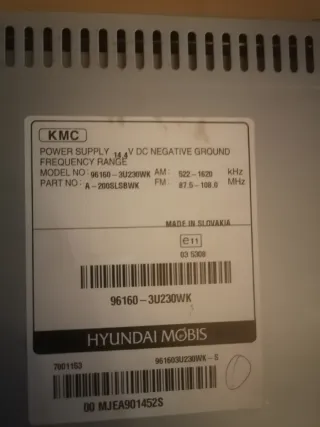 Radio CD Kia Portage Original Negra