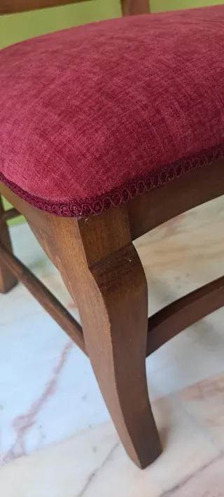 Reclinatorio antiguo de madera castaño años 40