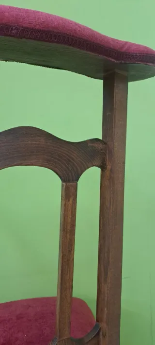 Reclinatorio antiguo de madera castaño años 40