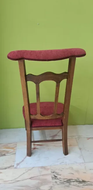 Reclinatorio antiguo de madera castaño años 40