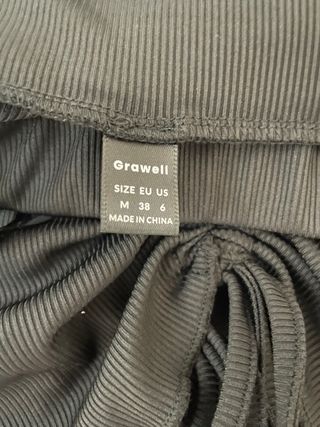 Falda Shein negra ajustada con cordón