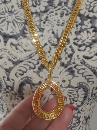 Lindo Conjunto Chapado en Oro 18K Llave Griega