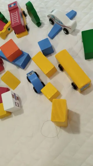 Bloques de construcción de madera para niños