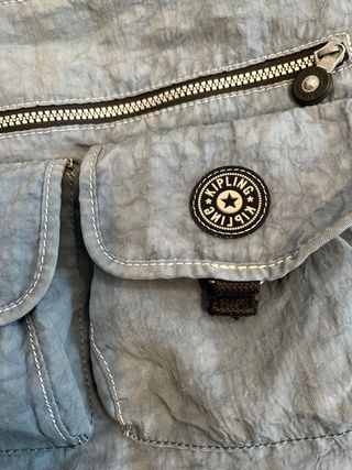 Borsa Kipling blu slavato in perfette condizioni