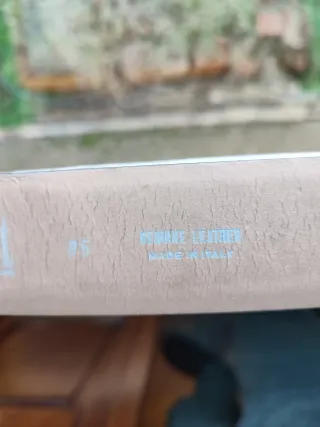 Cintura in Pelle Stampata Blu/Grigio