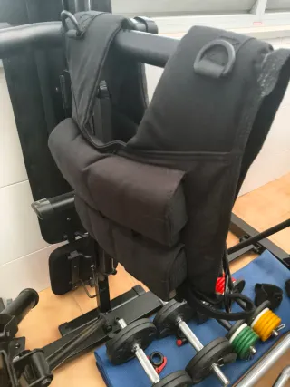 Rack de musculación cn barras pesas cinta d correr