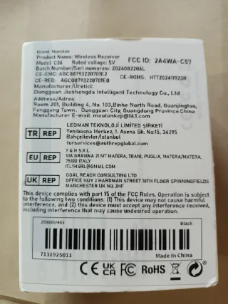 Receptor Bluetooth C36 Inalámbrico