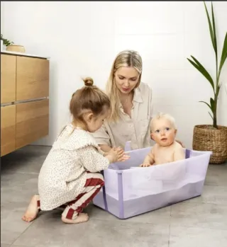 Bañera Plegable Stokke + asiento y Soporte