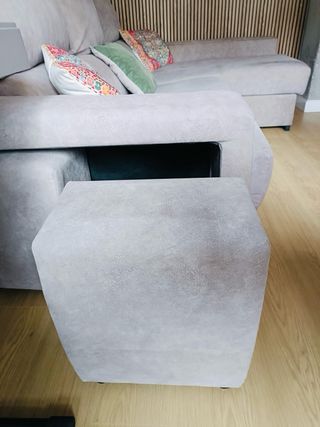 Sofá chaiselongue gris alta gama