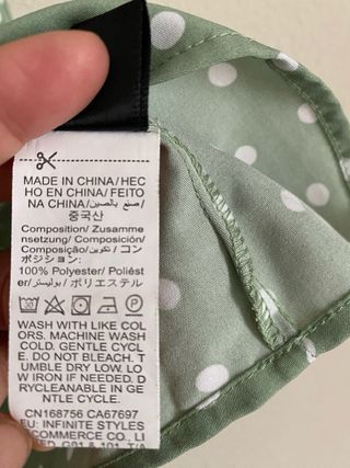 Blusa verde lunares blancos talla XXL