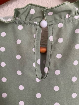 Blusa verde lunares blancos talla XXL