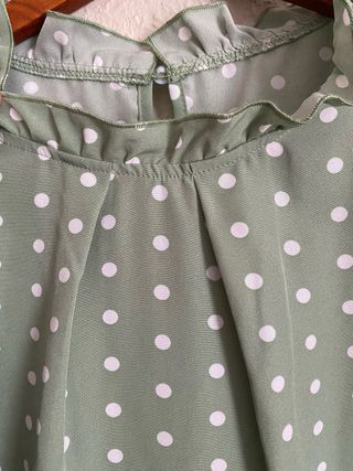 Blusa verde lunares blancos talla XXL