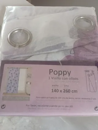 Cortinas o visillo Poppy 140x260 cm