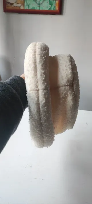 Cappello lana beige/bianco nuovo