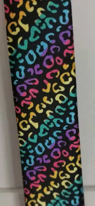 Corbata con estampado de leopardo multicolor