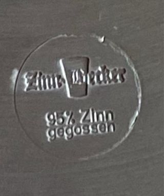 Prato salva de estanho vintage decorado