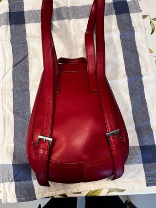 Zainetto Lacoste vera pelle rosso