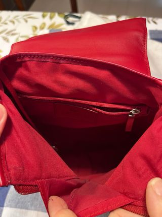 Zainetto Lacoste vera pelle rosso